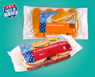TASTE OF AMERICA Hamburger-/Hot Dog-Brötchen