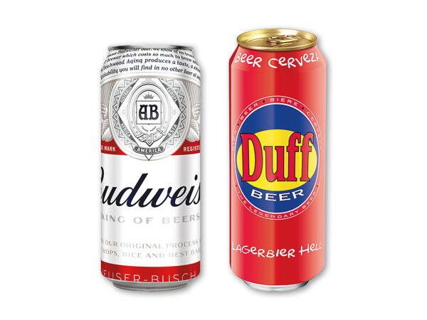 Budweiser eller Duff øl