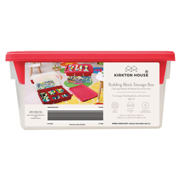 KIRKTON HOUSE Red Building Blocks Storage Box
