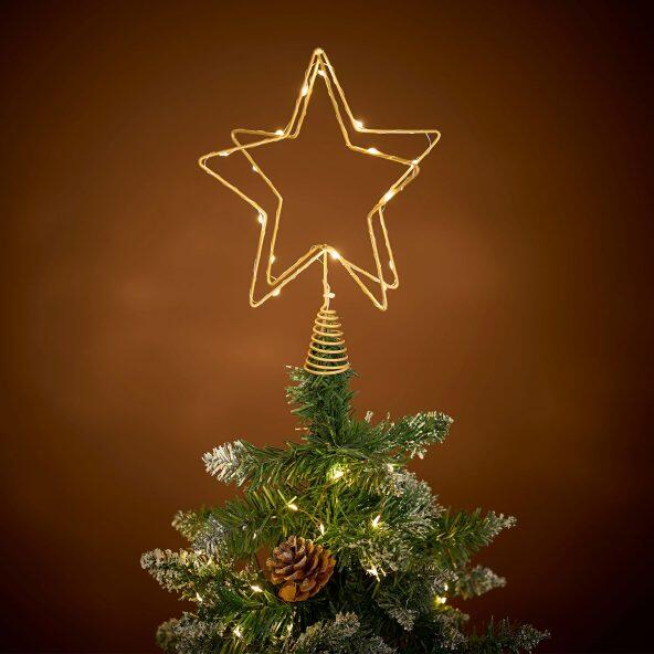 HOME CREATION(R) 				Cimier de sapin de Noël à LED