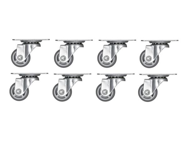 Parkside Mini Swivel Castors - 8 Pack
