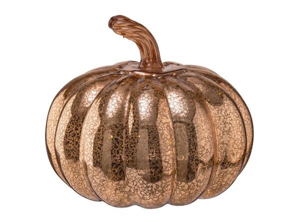Livarno Home Golden Light-Up Decorative Pumpkin With A Stem