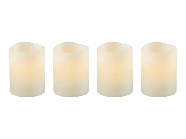 Livarno Home White LED Real Wax Candles - 4 Pack