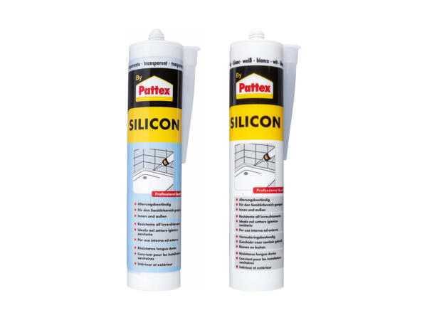 Silicone Pattex transparent/blanc