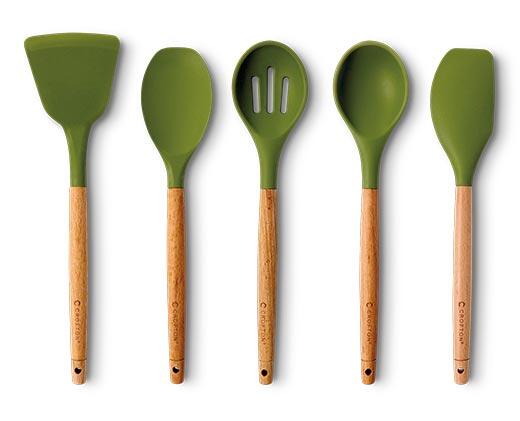 Crofton Wood & Silicone Utensil Set