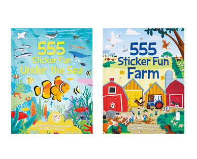 Sticker or Activity Books - Dinosaurs, Horses & Unicorns, Farm
