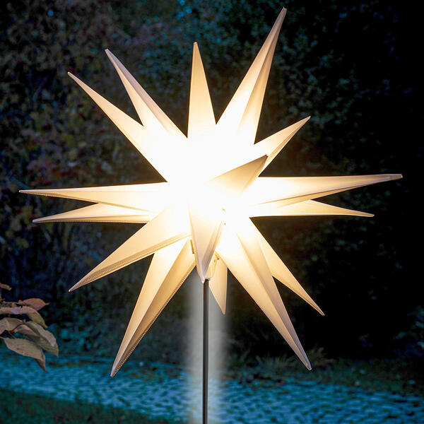 3D-LED-Leuchtstern mit Erdspieß