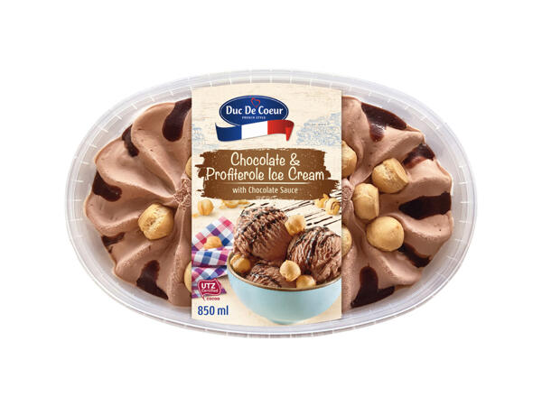 ZMRZLINA CRÈME BRÛLÉE / ČOKOLÁDOVÁ ZMRZLINA S PŘÍCHUTÍ VĚTRNÍKŮ