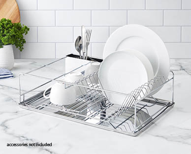 Stainless Steel Dish Rack with Base