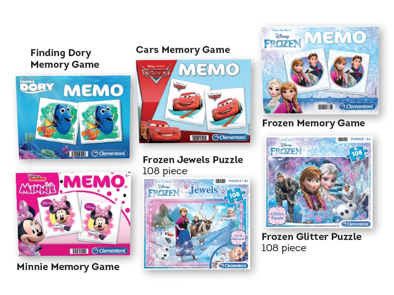 CLEMENTONI Assorted Character Games & Puzzles