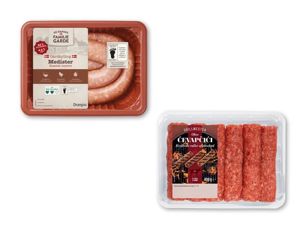 GRILLMESTER/DE DANSKE FAMILIEGÅRDE Oksecevapcici eller kyllingemedister
