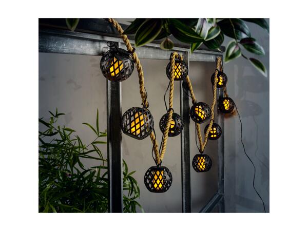 Solar Flaming Lantern String Lights