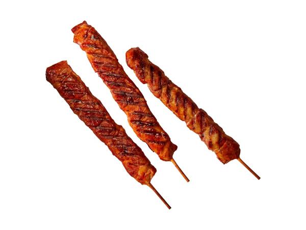 Brochettes torsadées