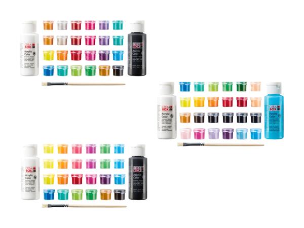 Set de peintures acryliques, 27 pièces