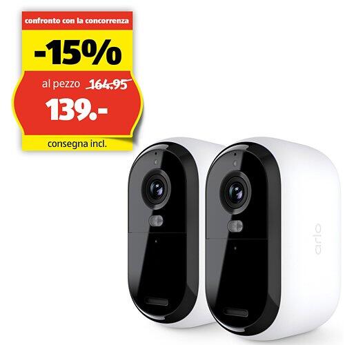 ARLO Essential Outdoor FHD (Gen 2) VMC2250, bianco, set da 2