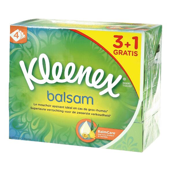 KLEENEX(R) 				Taschentücher mit Balsam, 4er-Packung