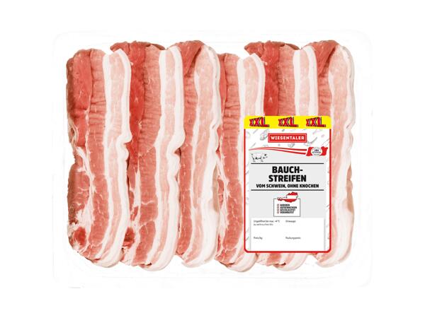 Frische Schweinebauch-Streifen