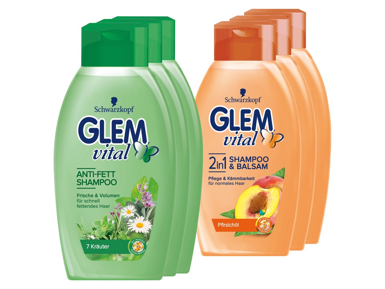 GLEM VITAL Shampoo 3er