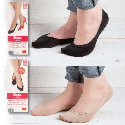 Fußsocken für Damen, 2 Paar