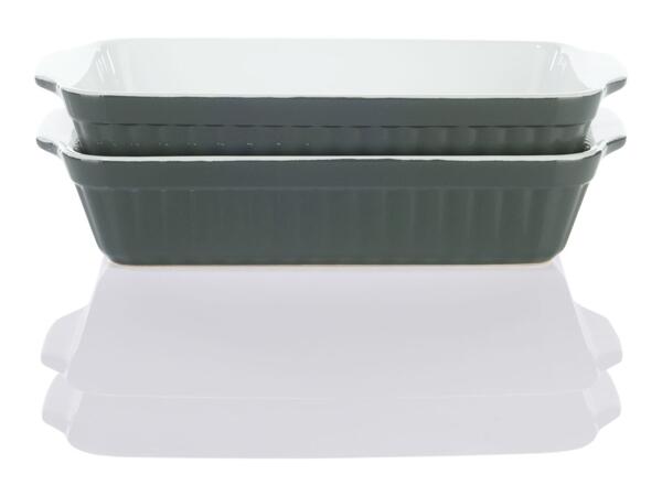 Livarno Home Grey Stoneware Oven Dish - Small - Set of 2