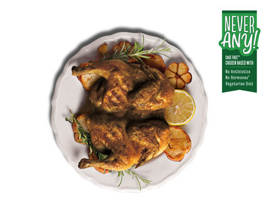 Never Any! Fresh Lemon Rosemary Spatchcocked Chicken