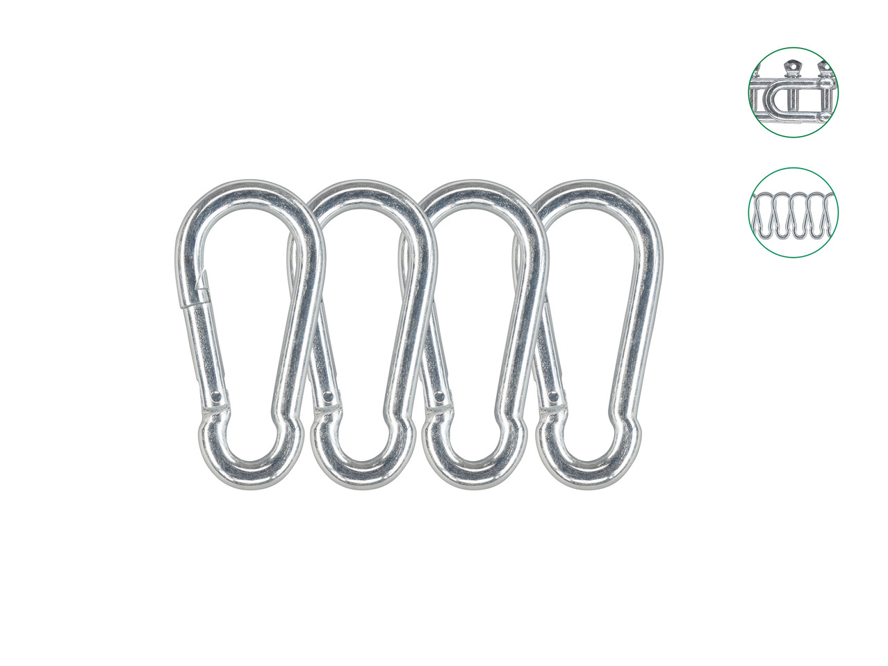 Powerfix Profi Carabiner Clips or Shackle Hooks1