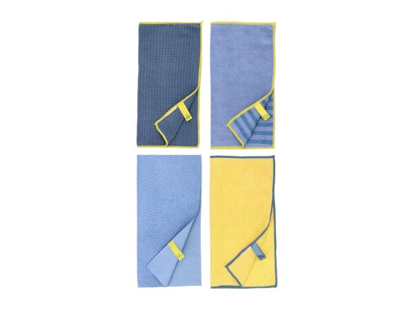 W5 Bathroom Microfibre Cloths - 4 Pack