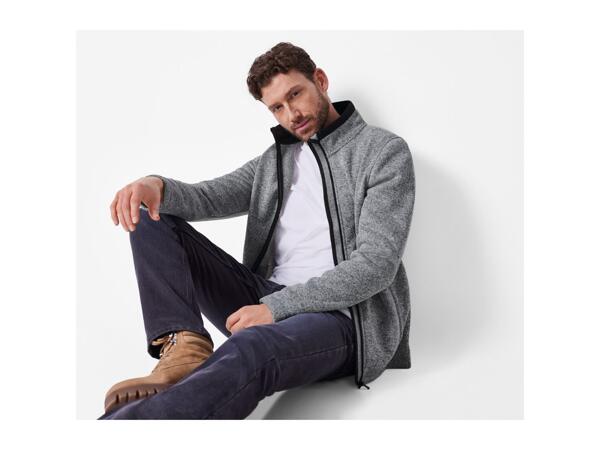 Esmara Men's Grey Knitted Fleece Jacket