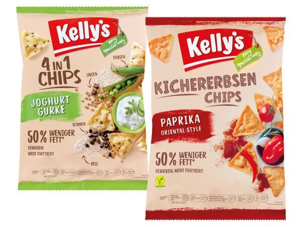 Kelly‘s Linsen-/­Kicher­erbsen-/4in1- oder ­Protein-Chips
