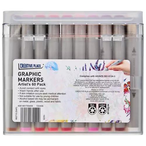 Graphic Markers 60 Pack