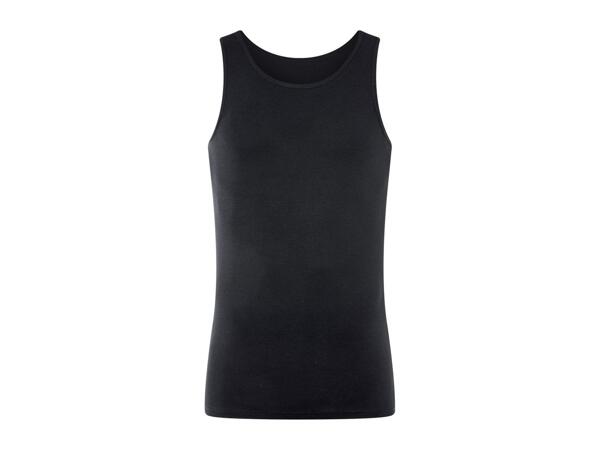 Livergy Men's Ribbed Vests - 3 Pack - Black
