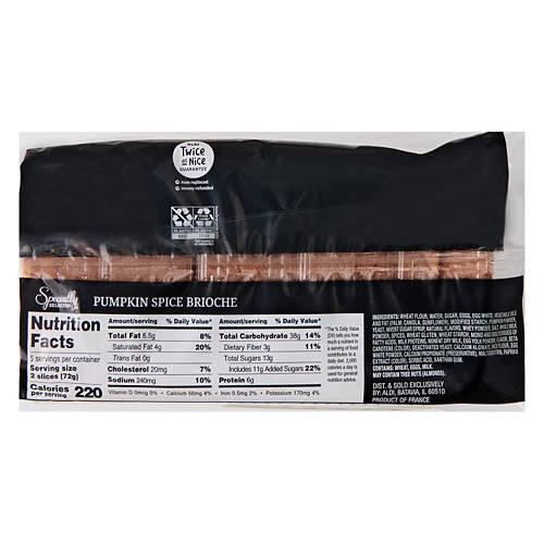 Pumpkin Spice Sliced Brioche, 14.11 oz
