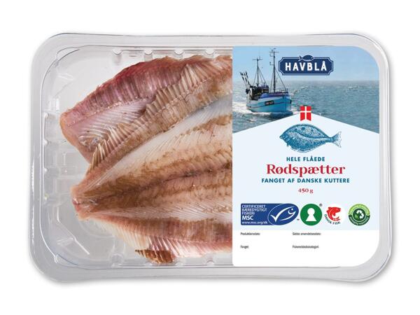 HAVBLÅ Danske hele rødspætter