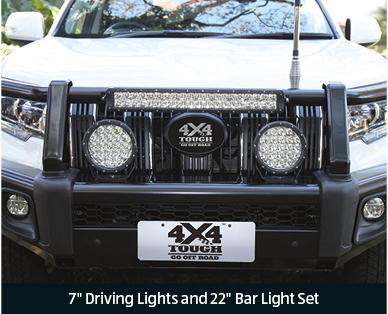 7" Osram Chip Driving Lights and 22" Osram Chip Bar Light Set