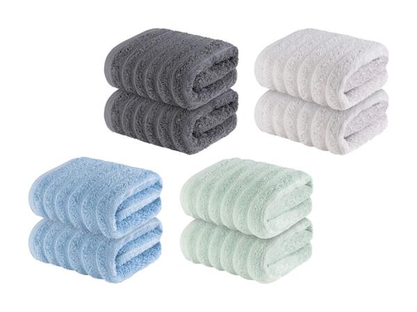Serviettes de toilette éponge, set de 2