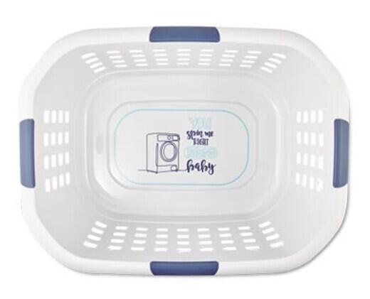 Easy Home 
 Printed 2-Bushel Laundry Basket