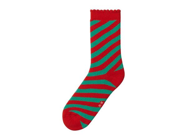 Esmara Older Kids' Green & Red Thermal Socks - 2 Pairs