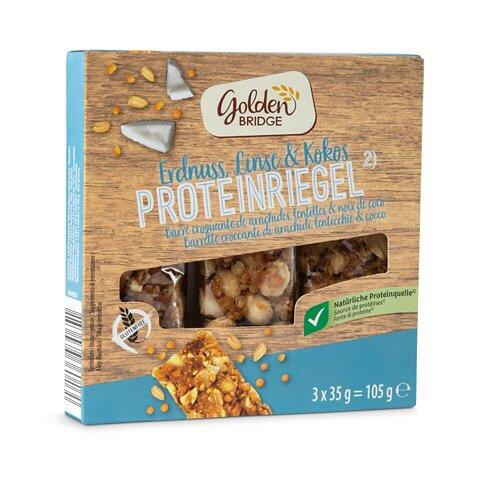 GOLDEN BRIDGE GOLDEN BRIDGE Protein Linsenriegel, Linse Kokos