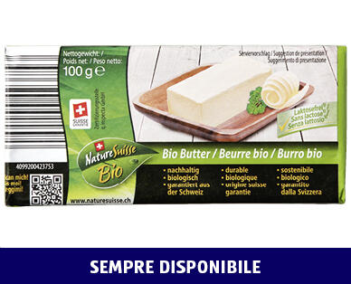 NATURE SUISSE BIO 
 BURRO BIO SENZA LATTOSIO