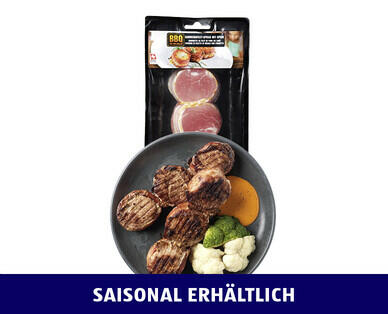 BBQ 
 SCHWEINSFILET- 
 MÉDAILLONS MIT SPECK