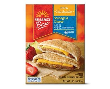 Breakfast Best 
 Egg & Cheese or Sausage & Cheese Breakfast Pita