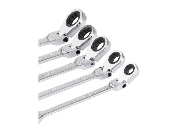 Parkside Flexi-Head Ratchet Spanner Set
