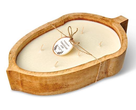 Huntington Home Rustic Carved Wood Candle