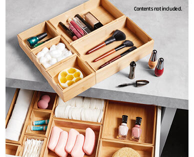 Bamboo Drawer Organiser 7pc Set