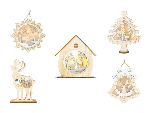 Décoration en bois à LED