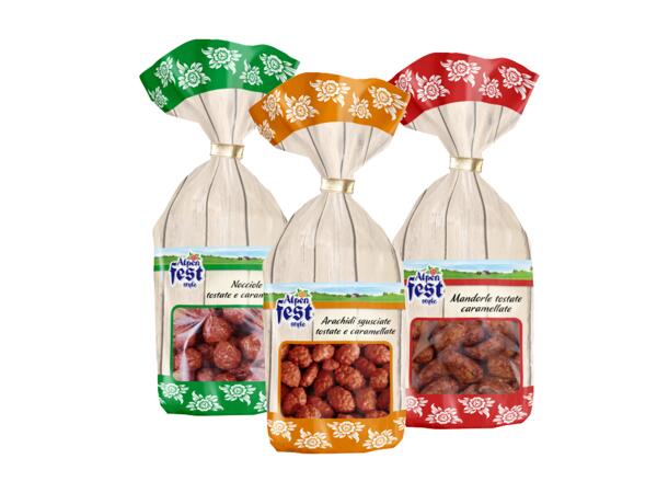 Toasted and caramelized nuts