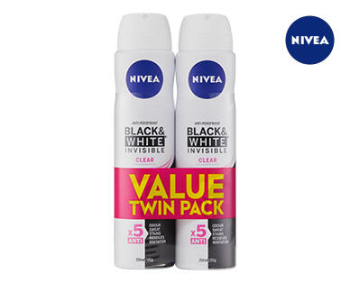 Nivea Invisible Black & White APD 2 x 150g/151g