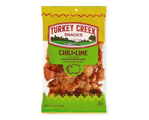 Turkey Creek 
 Dill Pickle or Chili Lime Pork Rinds