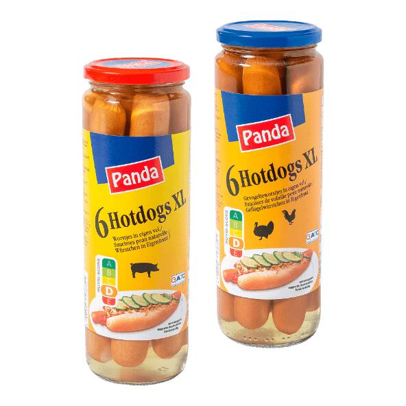 PANDA(R) Saucisses hot-dog, 6 pcs