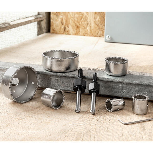 Lochsägen-Set mit Karbid-Körnung 9-tlg.